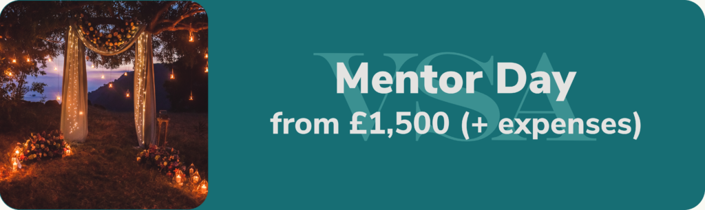 Graphic for the mentor day from the venue styling academy