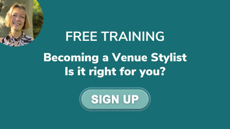 Button leading to the sign up page for a free training about whether becoming a venue stylist is right for you